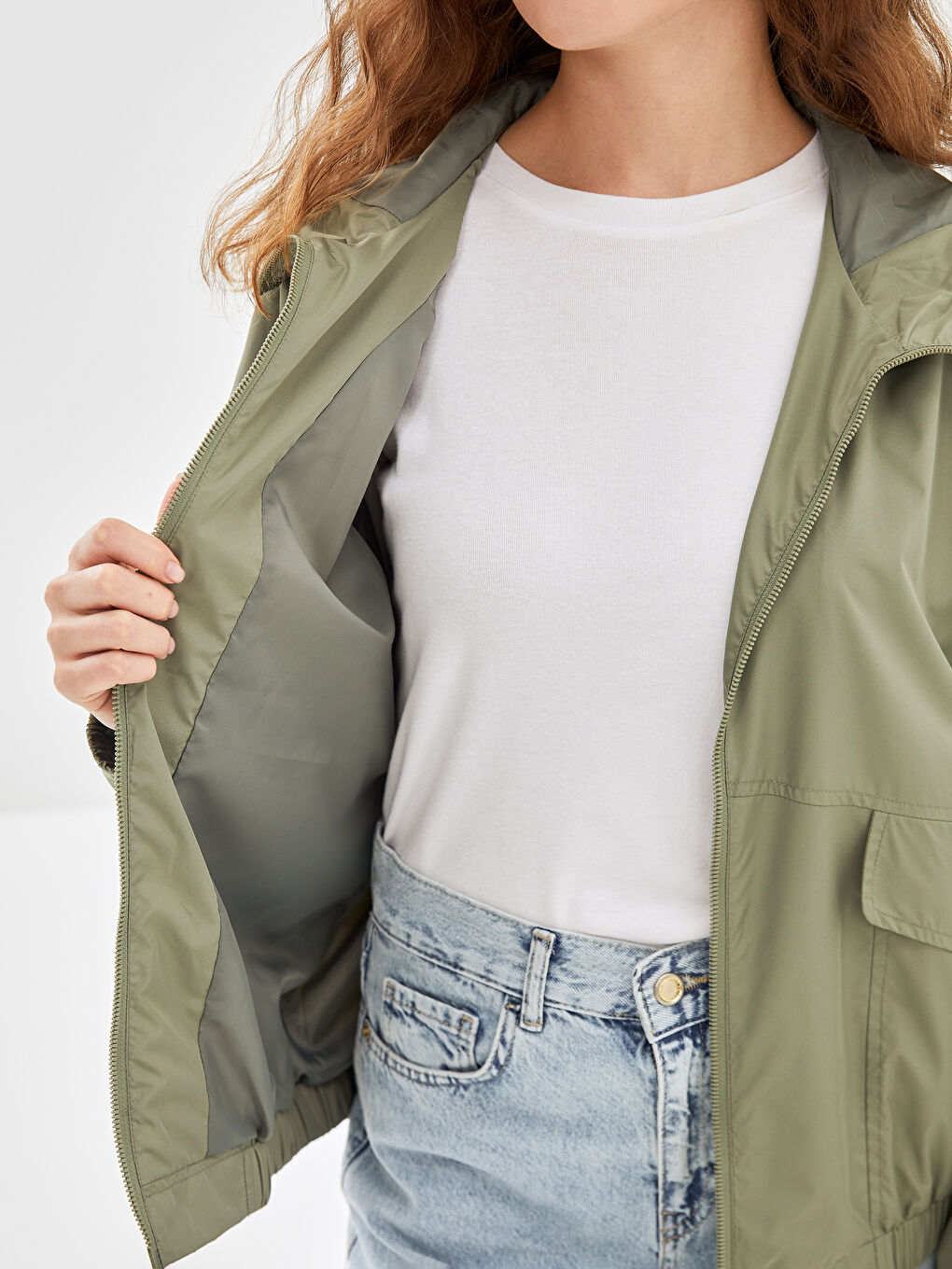 Hooded Oversize Women's Raincoat -S5AU09Z8-J6Q