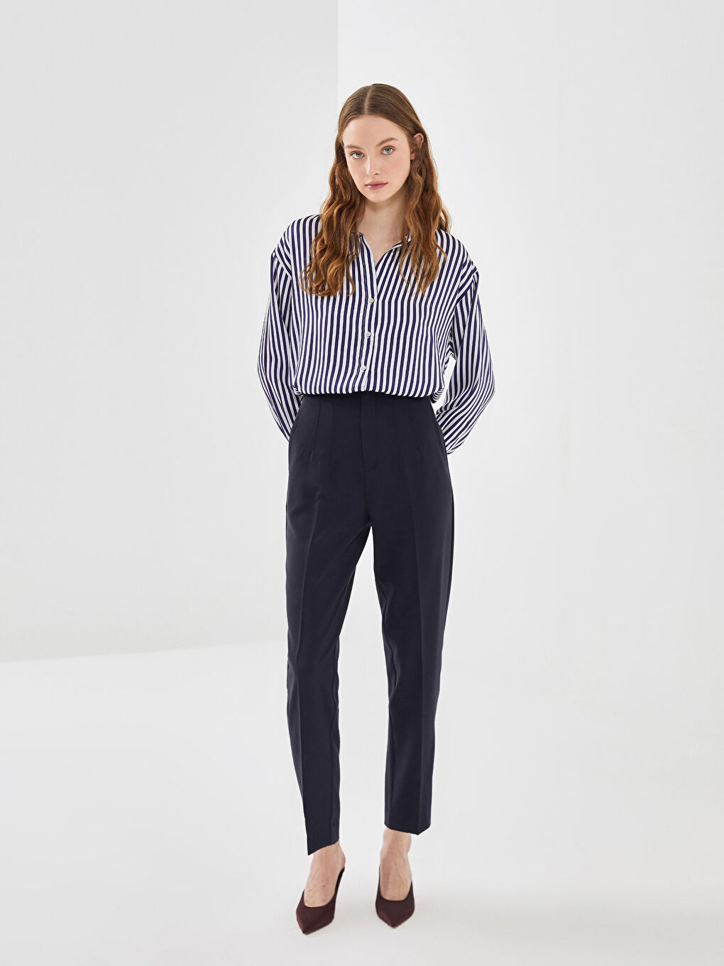 Pantalon Femme Taille Haute Coupe Svelte