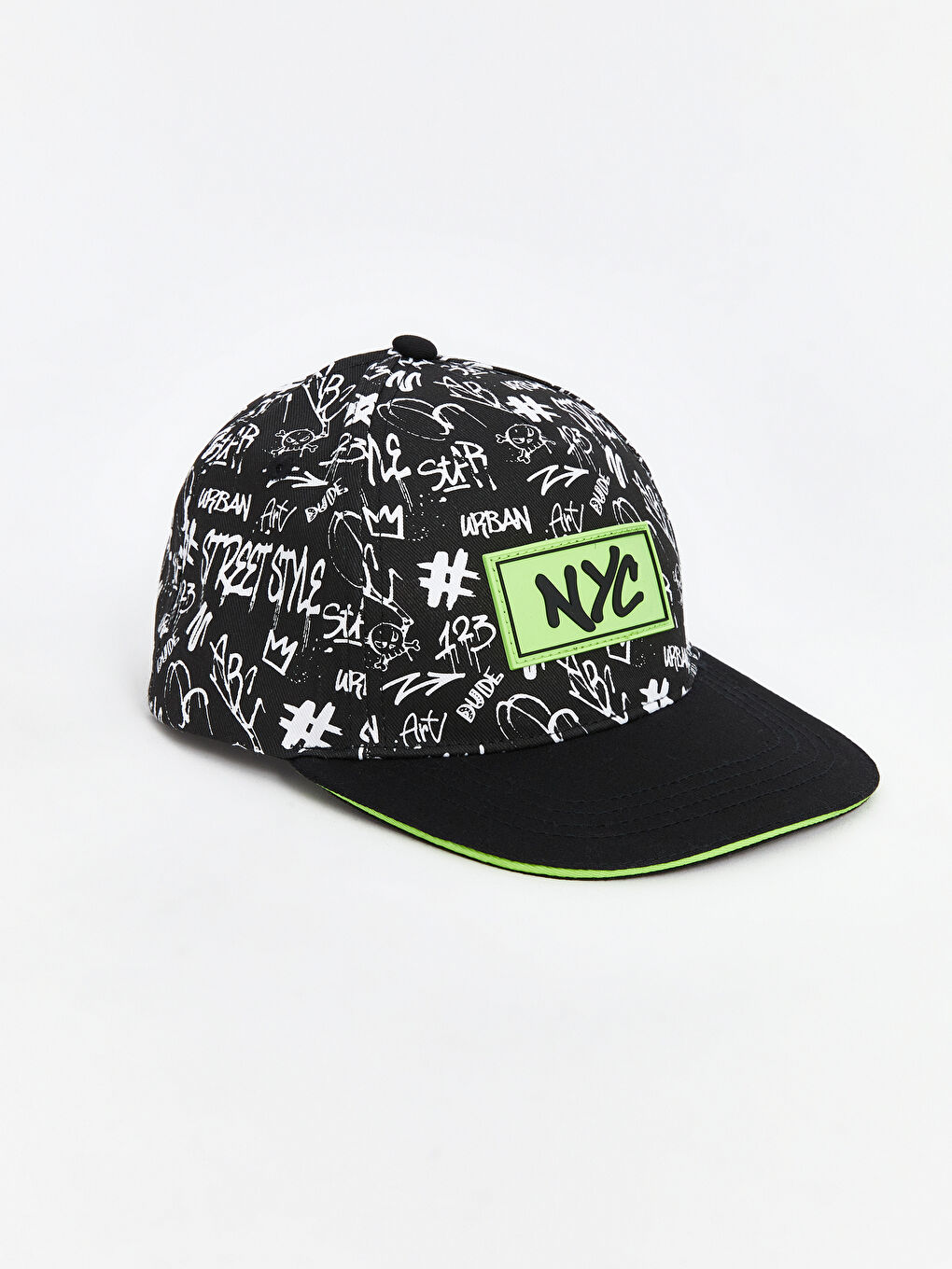Text Printed Boy Cap Hat -S5AV58Z4-CVL