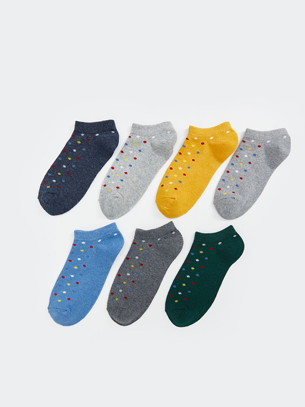 Patterned Boys' Trainer Socks 7 Pack -S5AY08Z4-K00