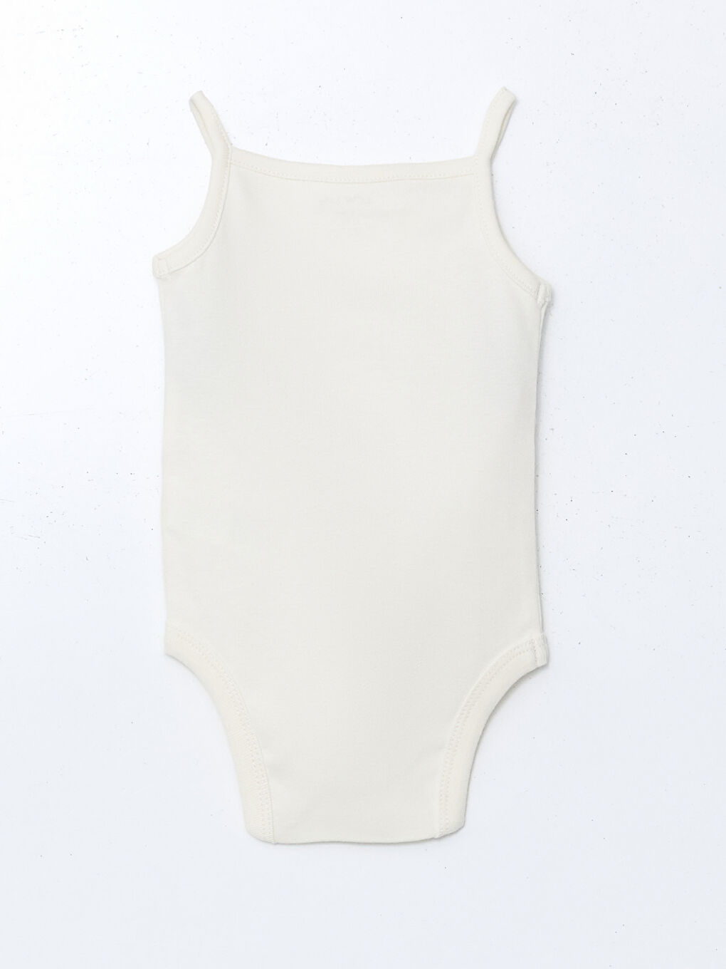 Ekru Kare Yaka Kız Bebek Çıtçıtlı Body-1