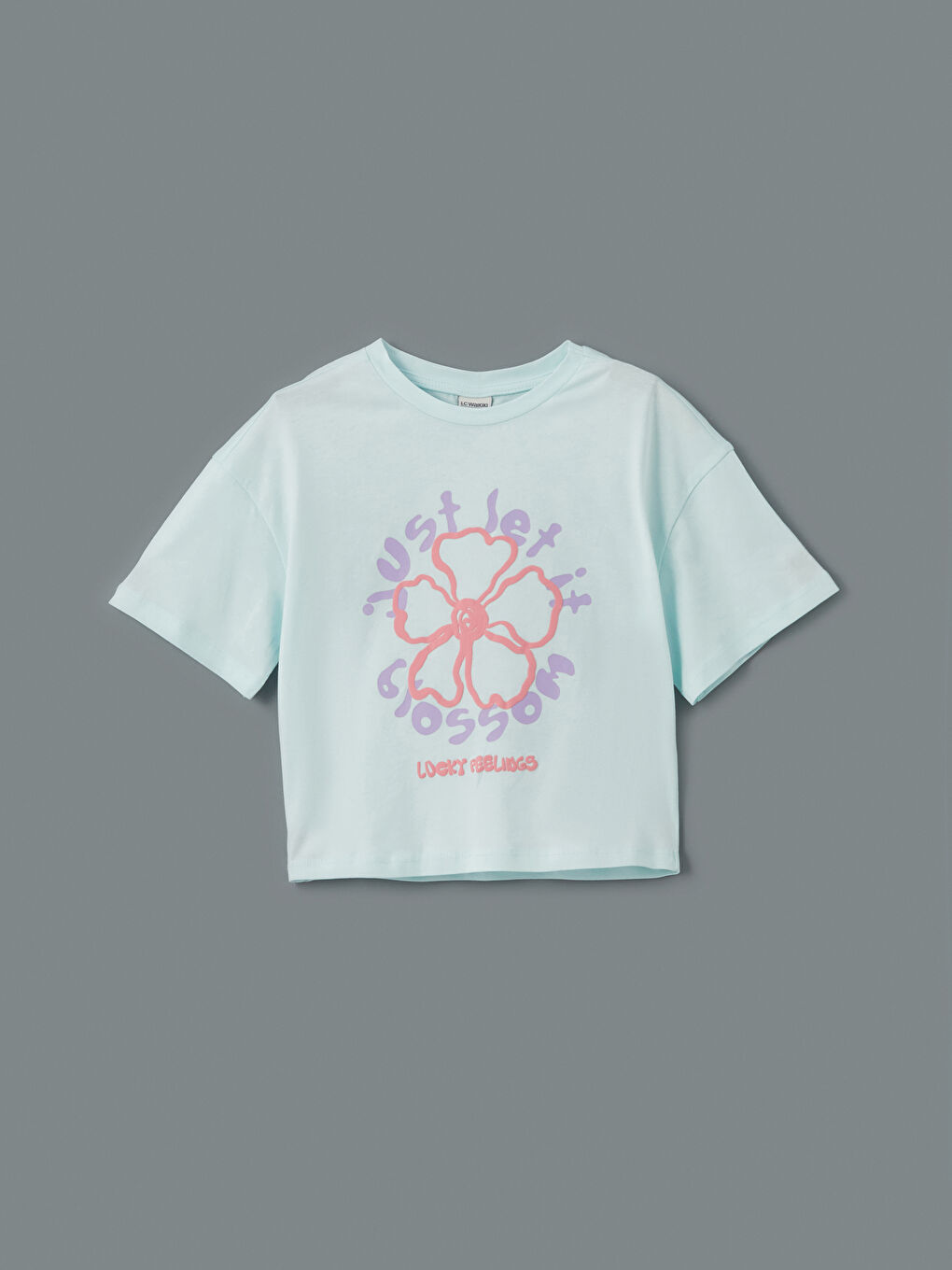 Crew Neck Girls' Crop T-Shirt 2-Pack -S5BA10Z4-TPR