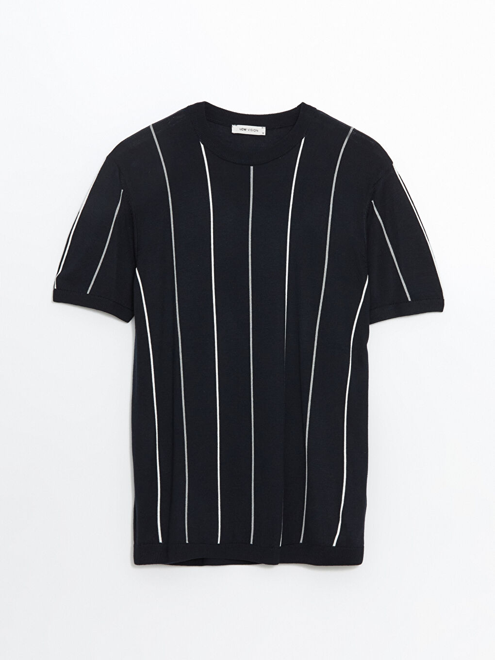Crew Neck Short Sleeve Striped Men's Knitwear Sweater -S5BA17Z8-RFH