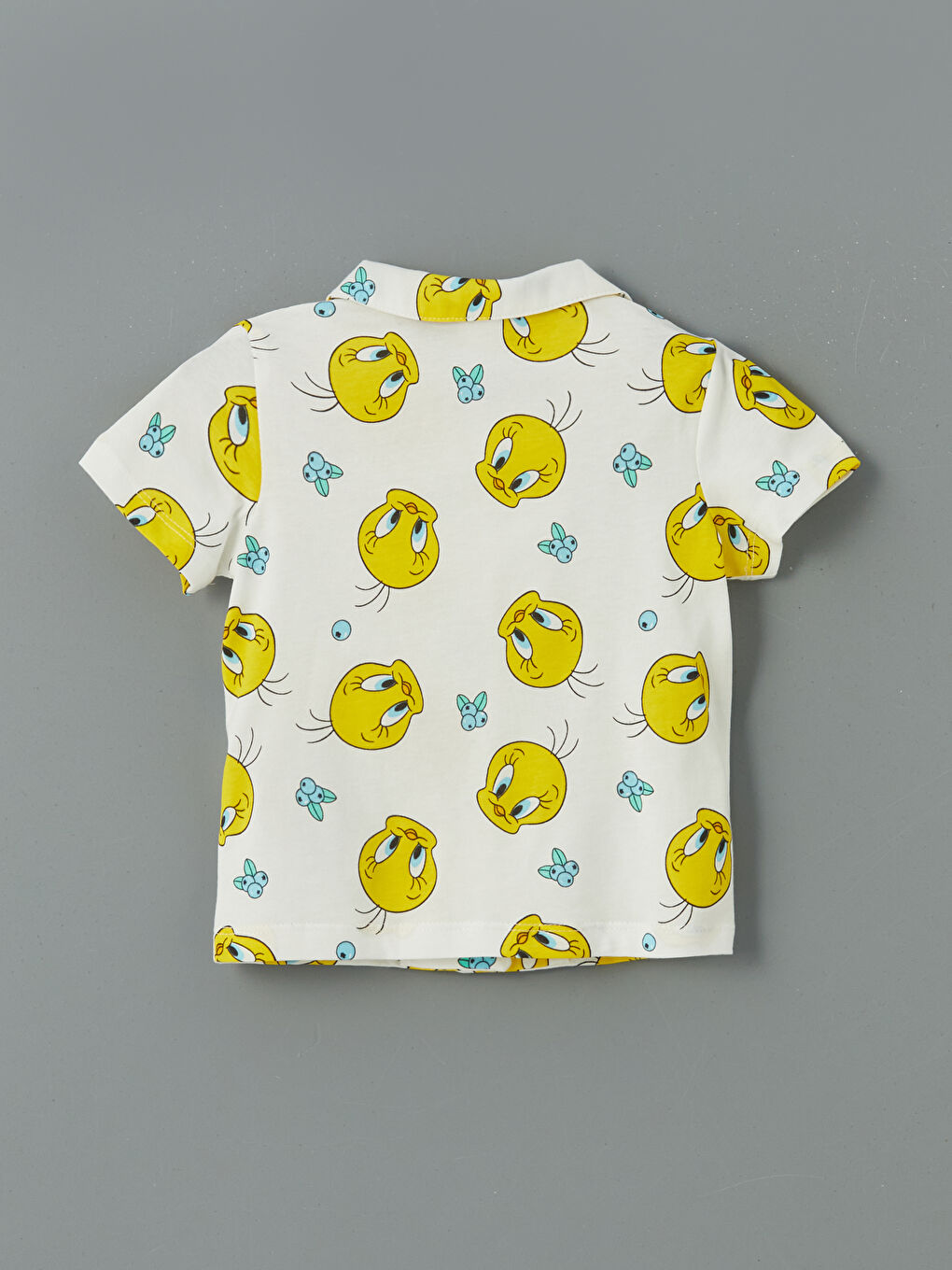 Polo Neck Tweety Printed Baby Girls' Pyjama Set -S5BA19Z1-LRA
