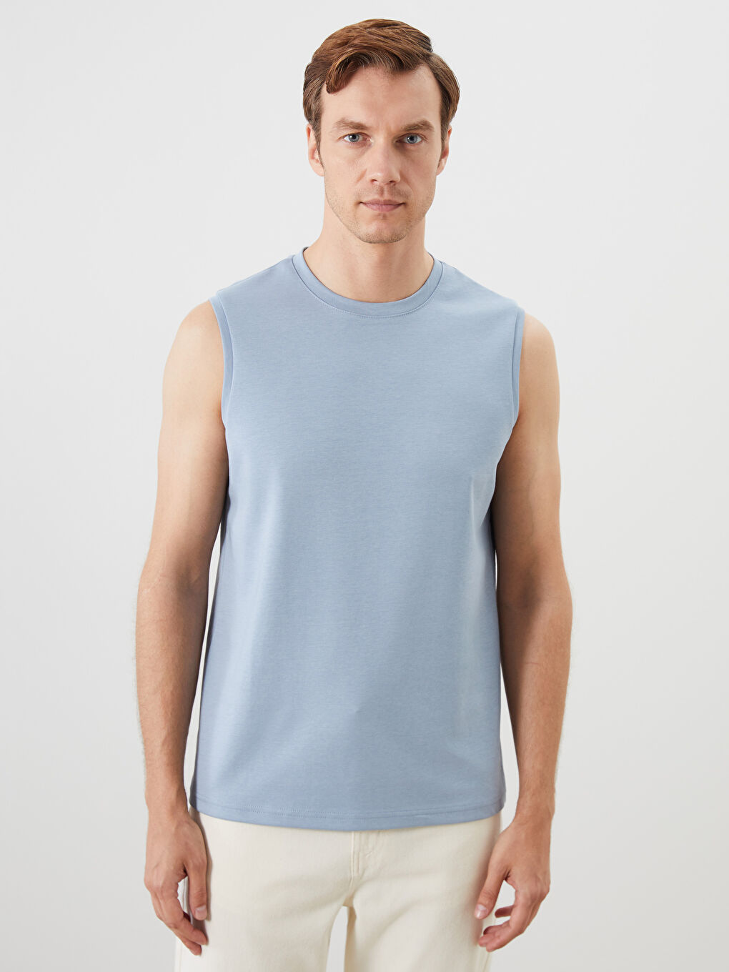 Crew Neck Men's Sleeveless T-Shirt