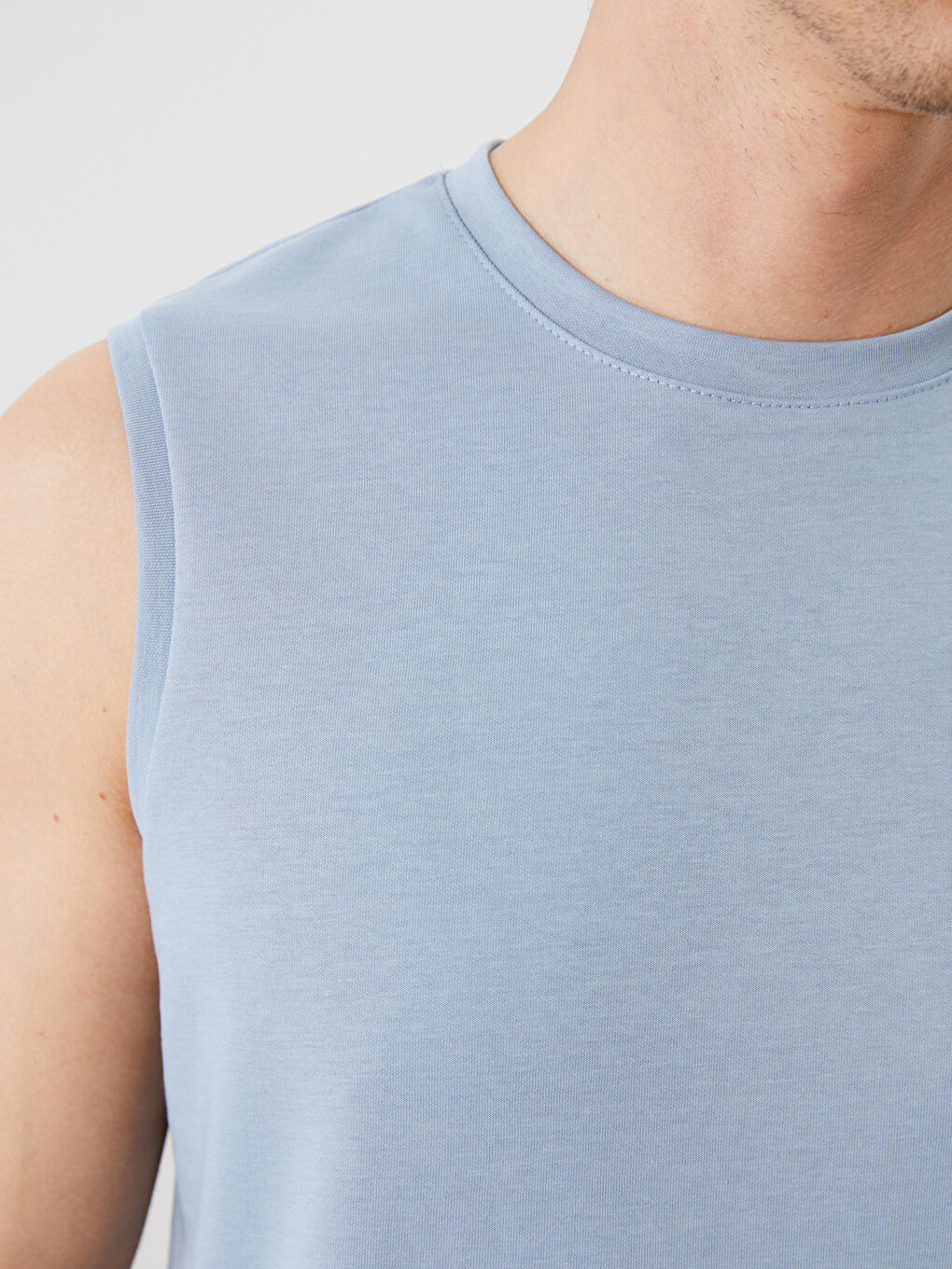 Crew Neck Men's Sleeveless T-Shirt-2