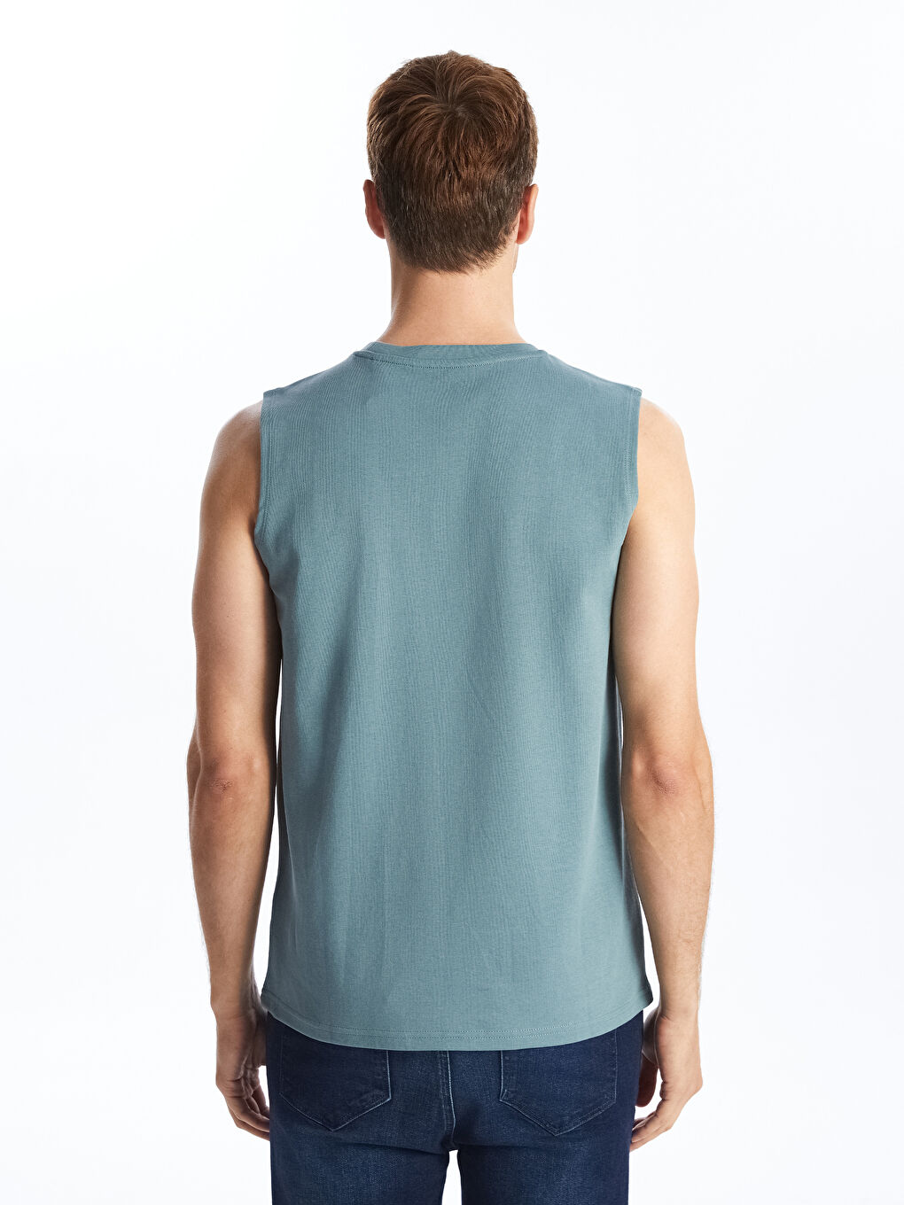 Crew Neck Men's Sleeveless T-Shirt -S5BA73Z8-YY0