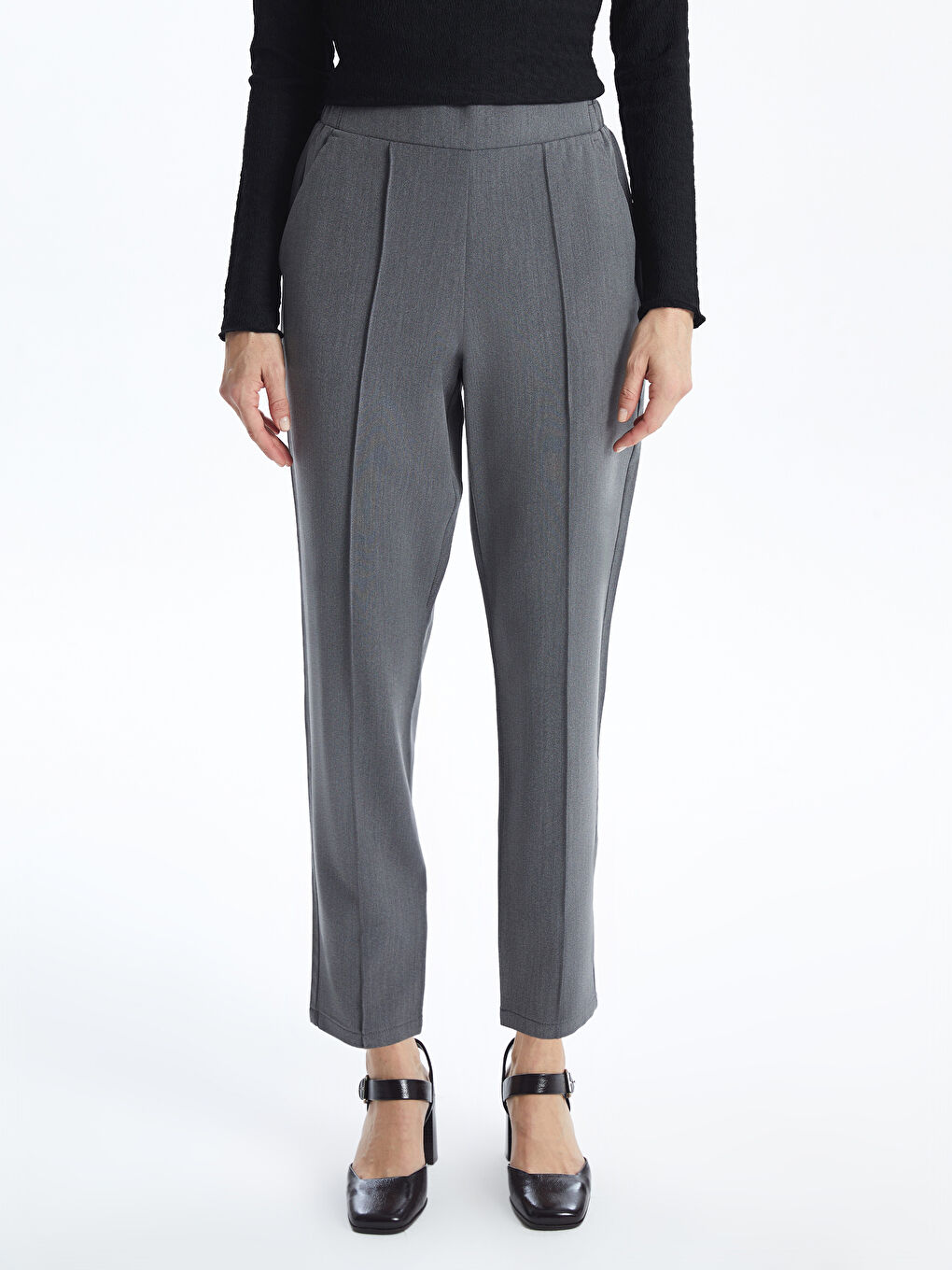 Elasticated Waist Women's Trousers -S5BA75Z8-JNM