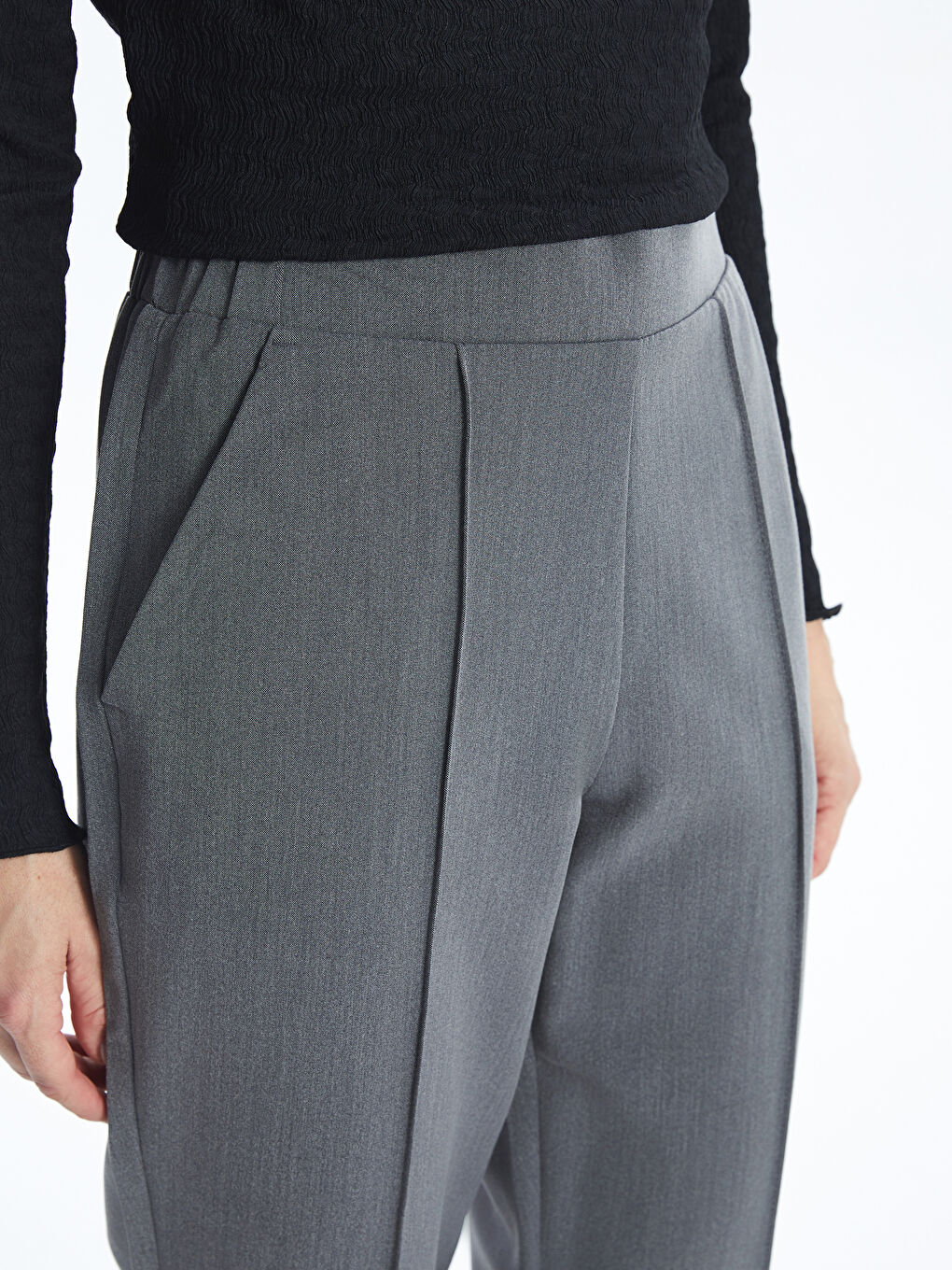 Elasticated Waist Women's Trousers -S5BA75Z8-JNM
