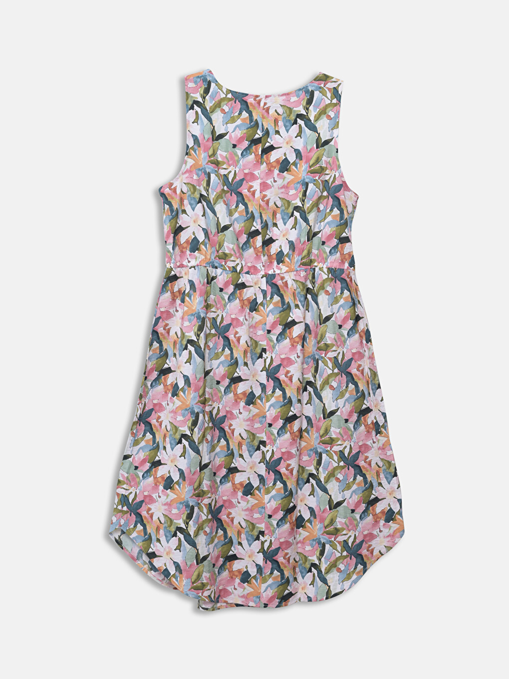 Crew Neck Floral Women's Dress-1