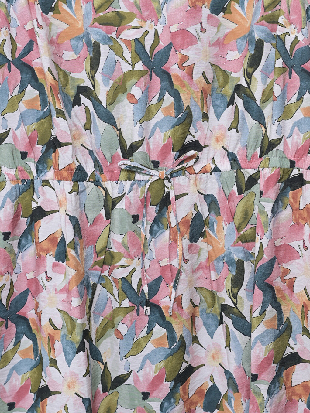 Crew Neck Floral Women's Dress-2