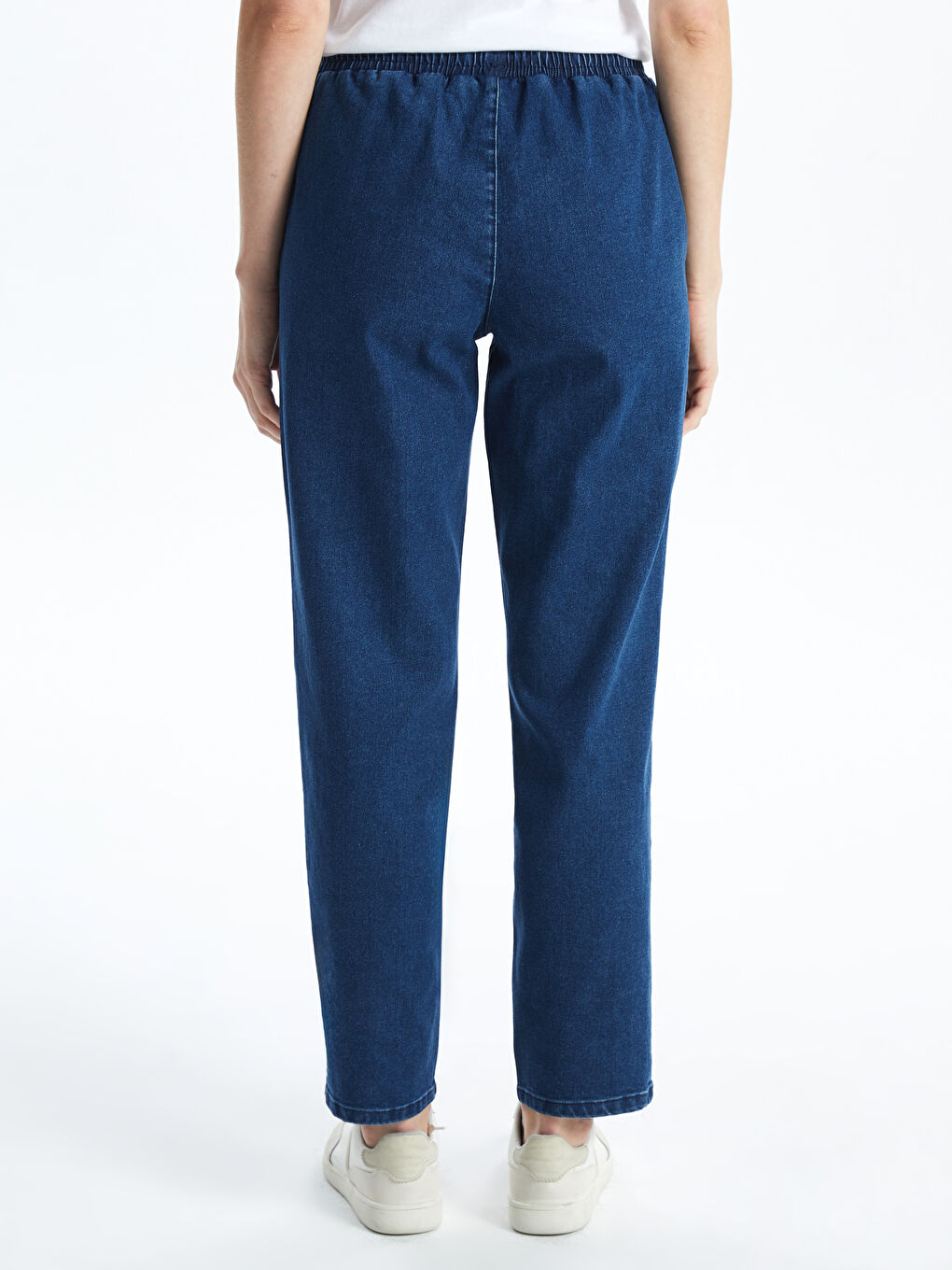 Elastic Waist Straight Fit Women's Jeans -S5BA80Z8-507