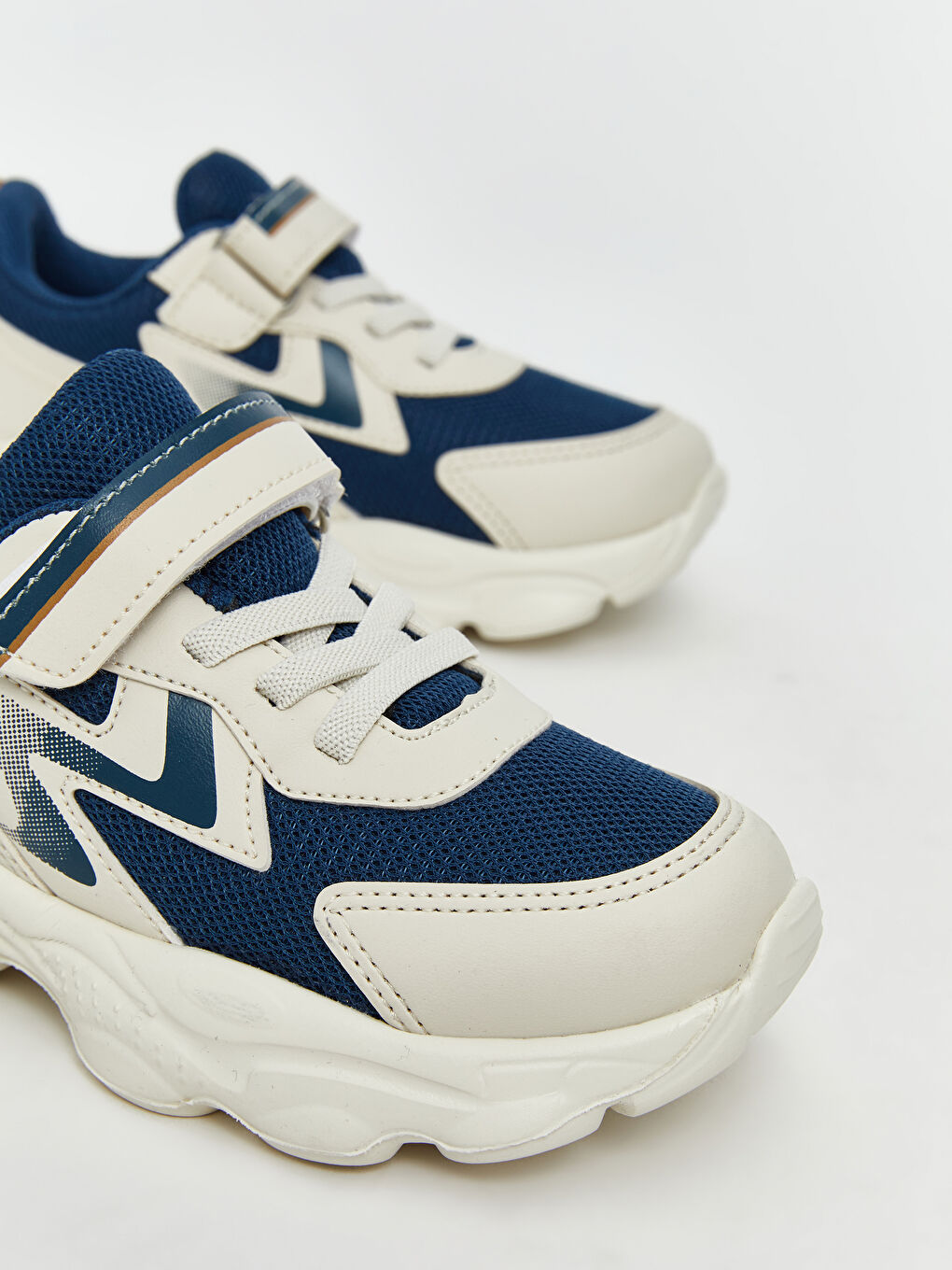 Petrol Bağcık ve Cırt Cırtlı Erkek Çocuk Spor Ayakkabı-2