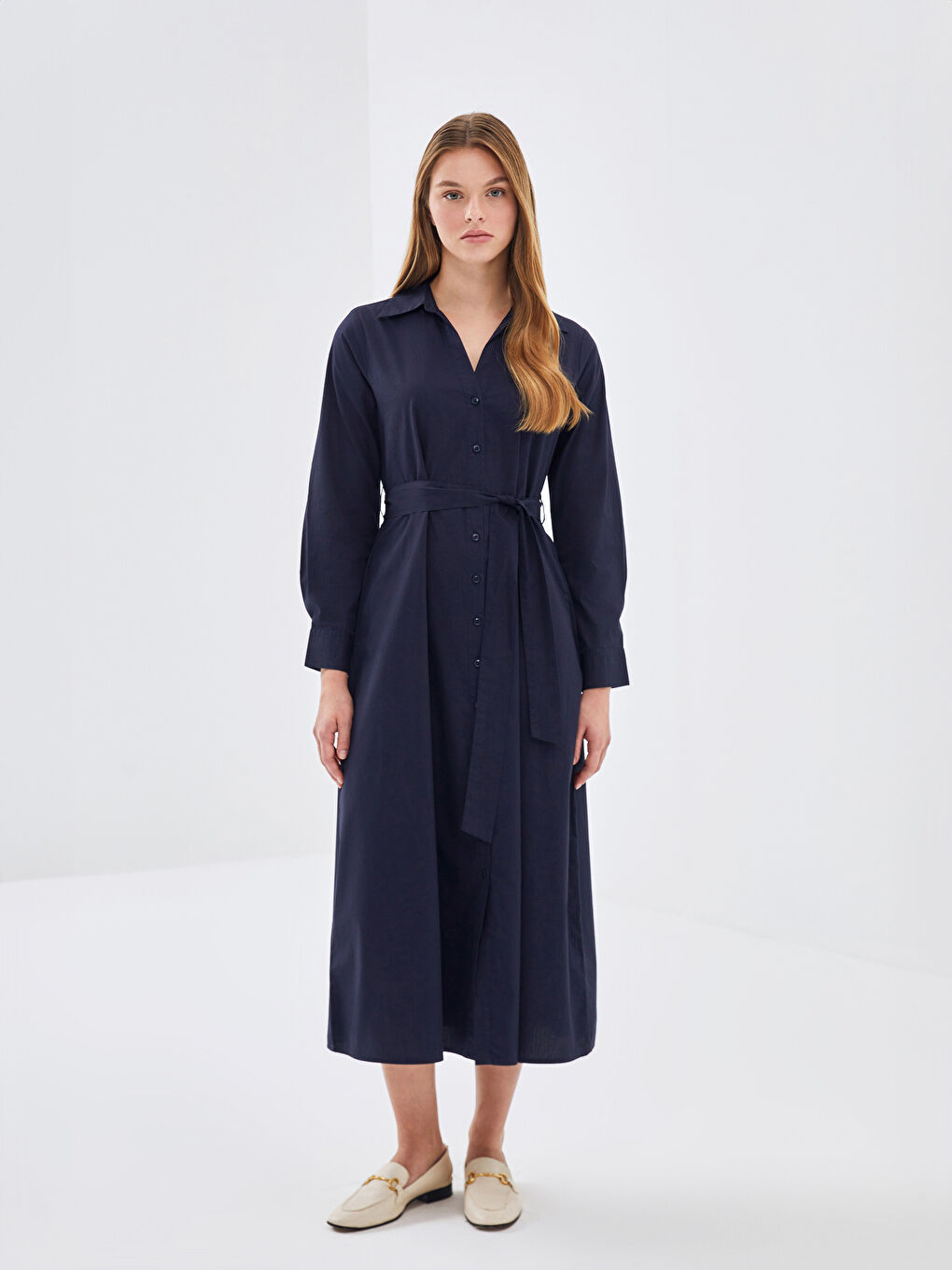 LCW Vision Poplin Ženska Košulja Haljina -S5BB12Z8-HRZ