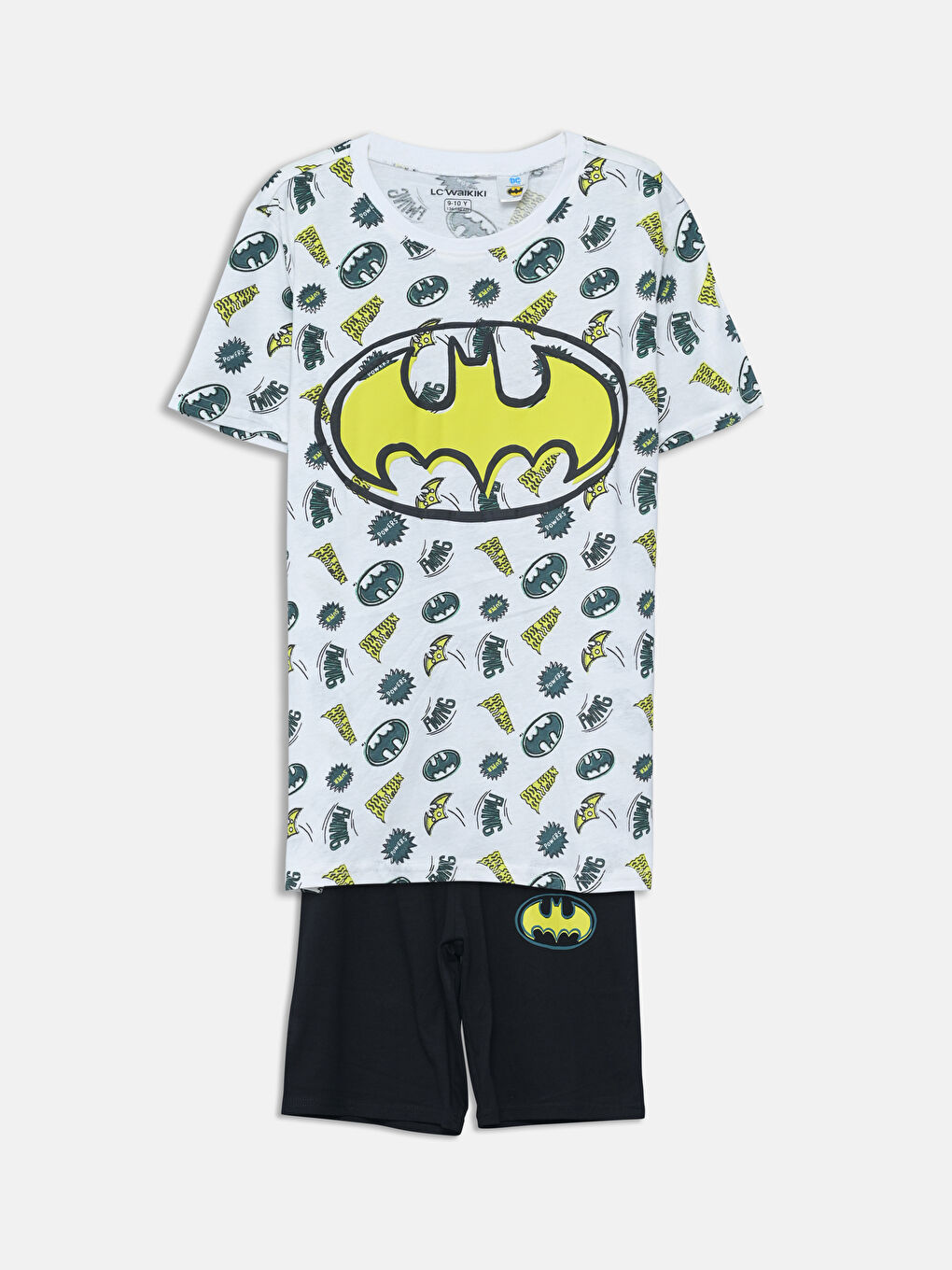 Crew Neck Batman Printed Boys' Shorts Pyjama Set -S5BB96Z4-LU7
