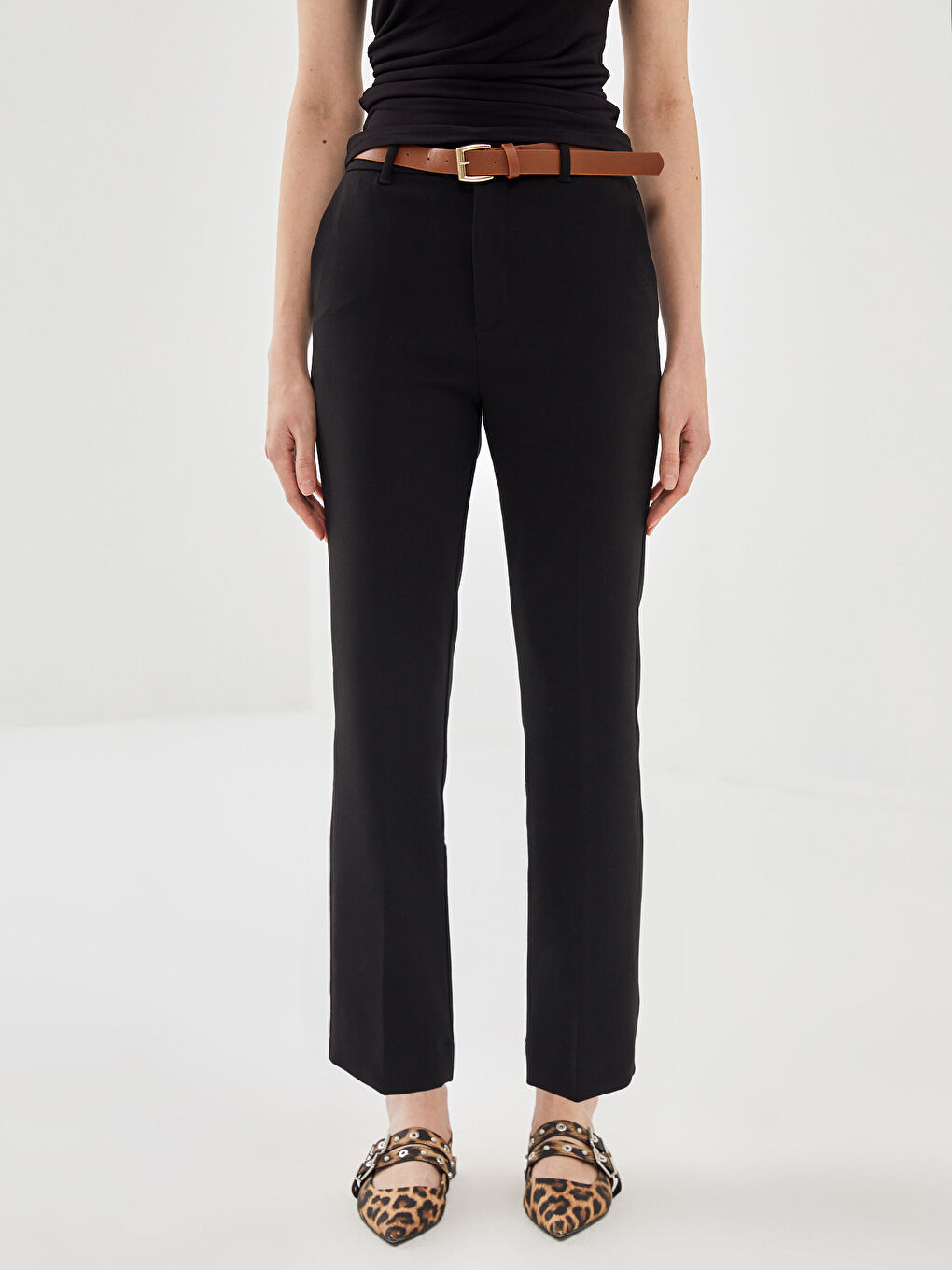 Belted Slim Fit Women's Trousers -S5BC51Z8-CVL