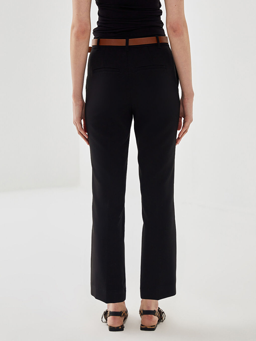 Belted Slim Fit Women's Trousers -S5BC51Z8-CVL