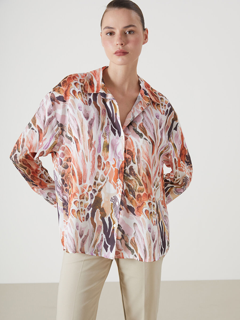Loose Fit Women's Shirt -S5BC55Z8-LRR