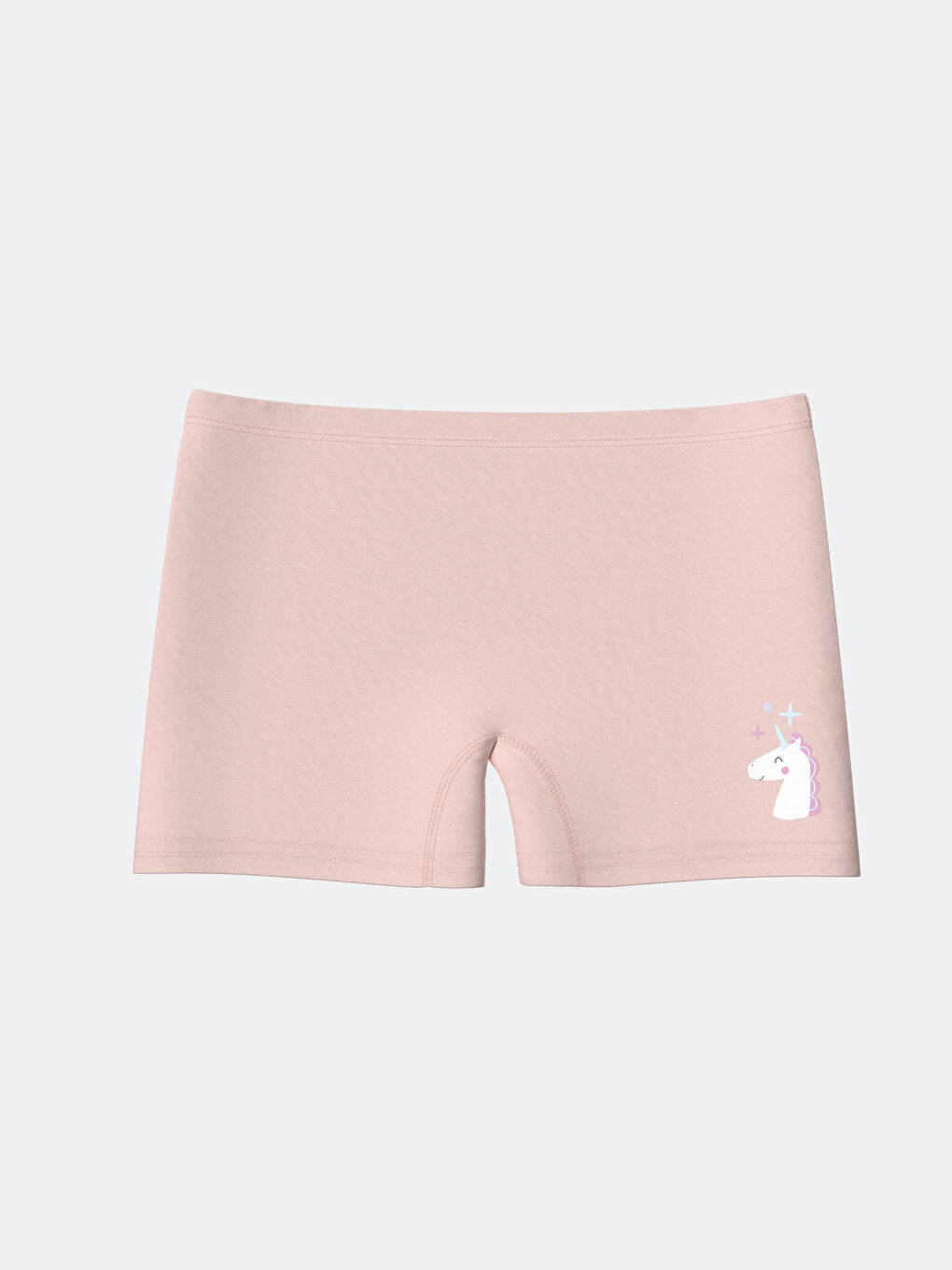 Pembe Beli Lastikli Kız Çocuk Boxer
