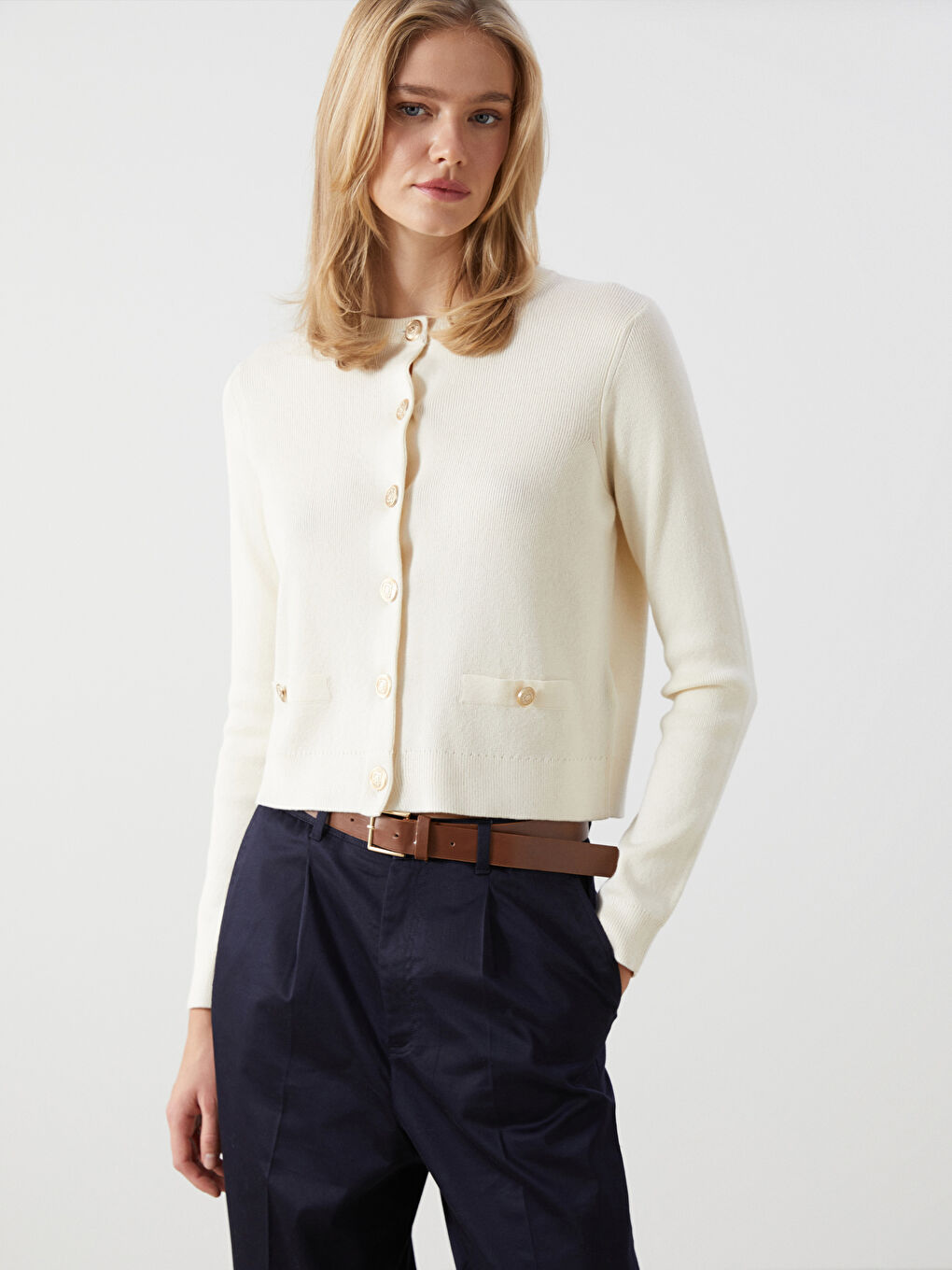 LCW Vision Cardigan Col Rond pour Femmes -S5BD36Z8-R9J