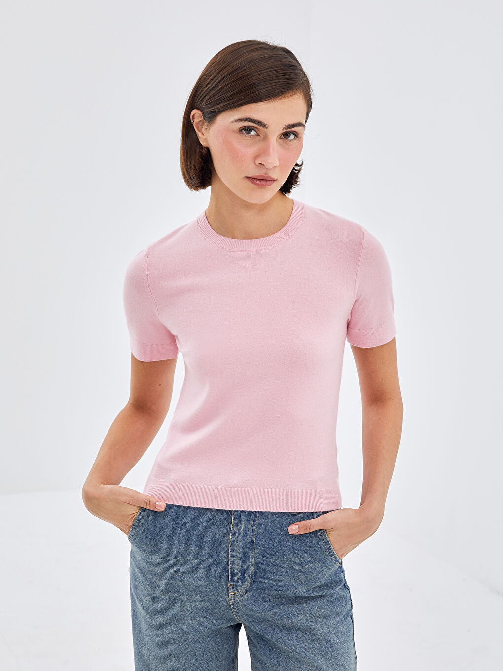 Crew Neck Women's Sweater -S5BD38Z8-QX9