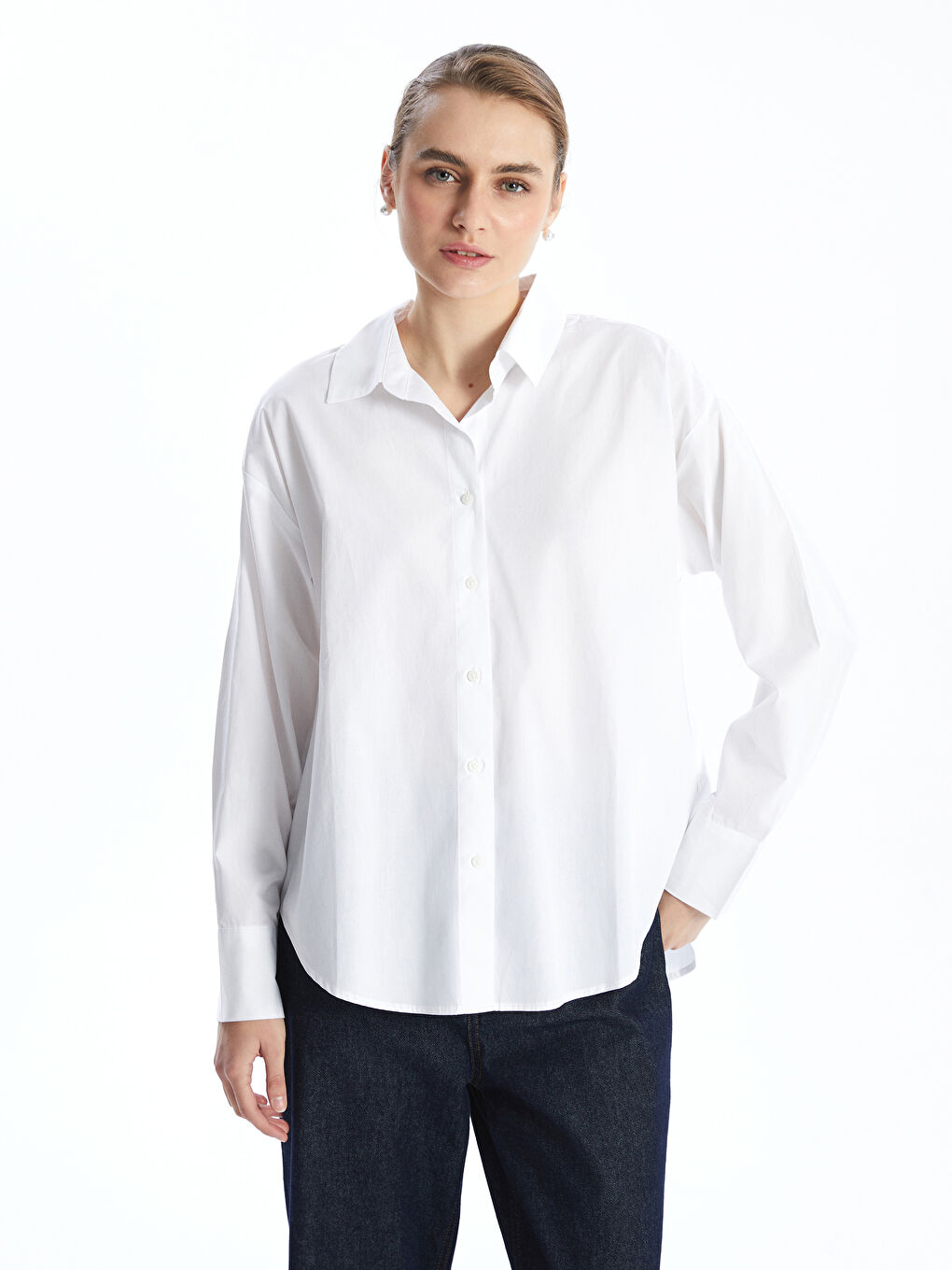 Poplin Women's Shirt -S5BD72Z8-Q6K