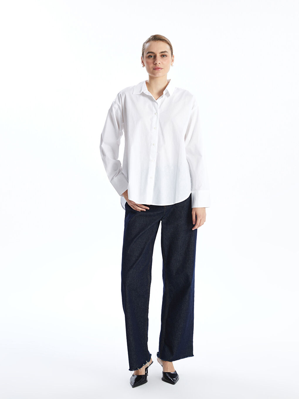 Poplin Women's Shirt -S5BD72Z8-Q6K