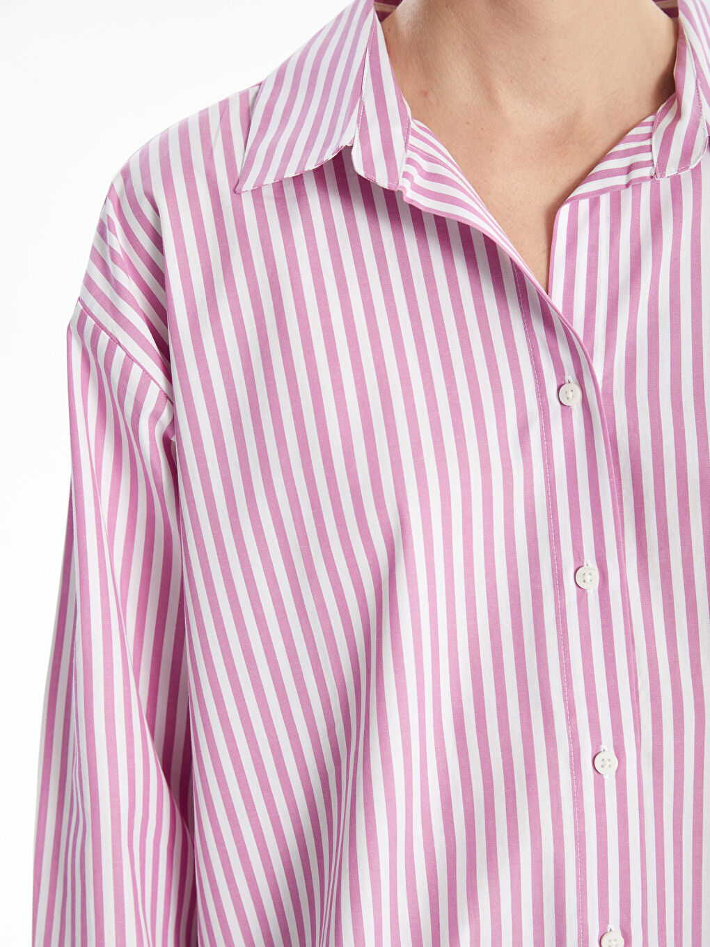 Regular Fit Poplin Women's Shirt -S5BD73Z8-LHK
