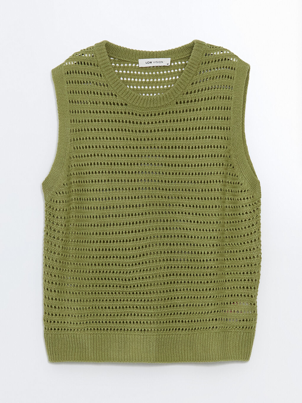 Crew Neck Hole-Knitted Women's Knitwear Sweater -S5BD82Z8-GFJ