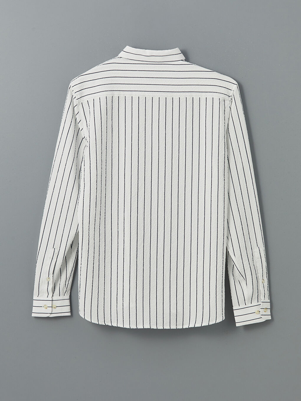 Slim Fit Long Sleeve Striped Men's Shirt -S5BE14Z8-LJX