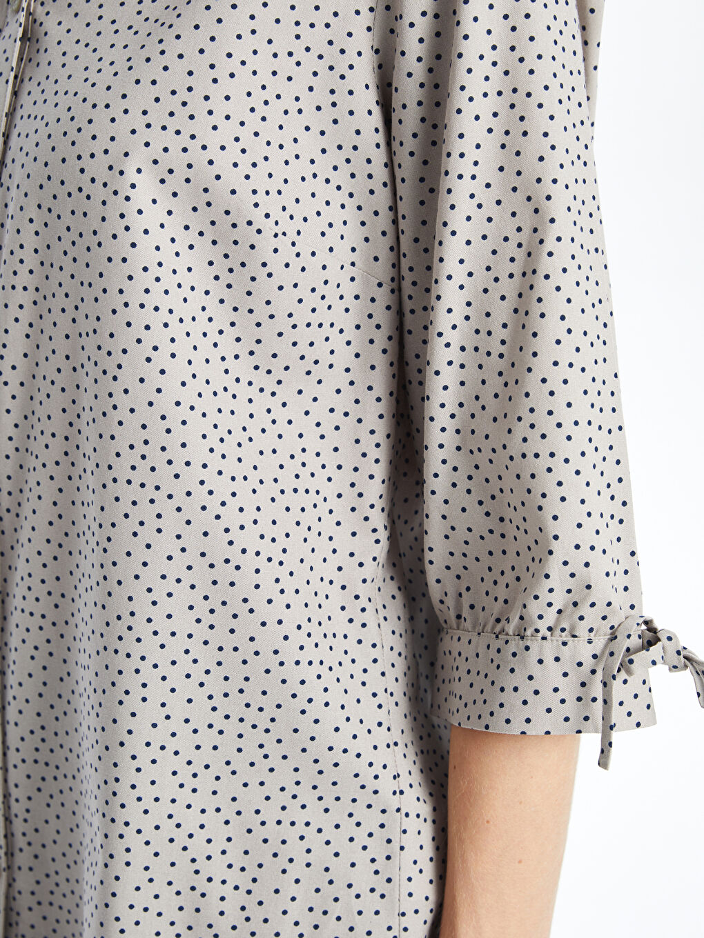 Notch Neck Polka Dot Women's Shirt -S5BE20Z8-LQK