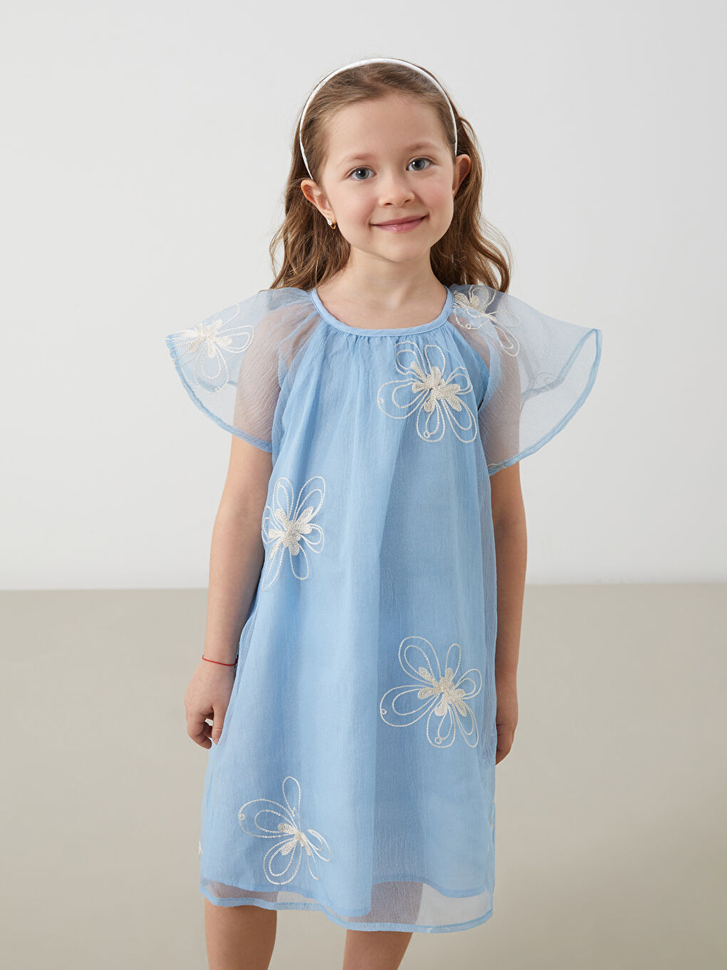 Crew Neck Girls Lace Dress -S5BE21Z1-G2E