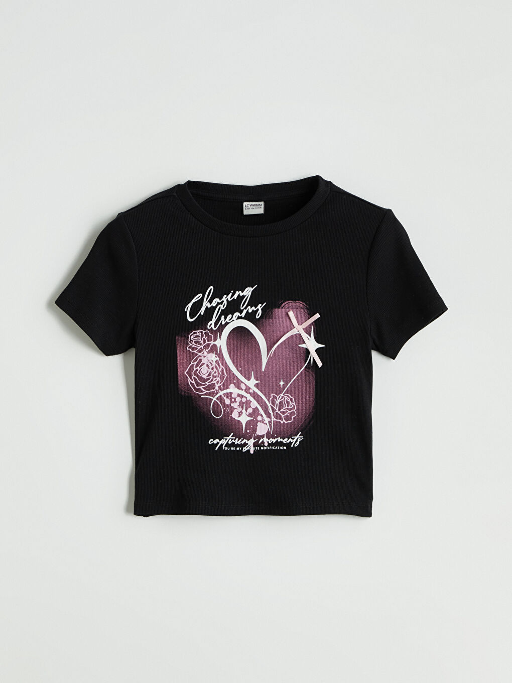 Crew Neck Girls' Crop T-Shirt -S5BE28Z4-CVL