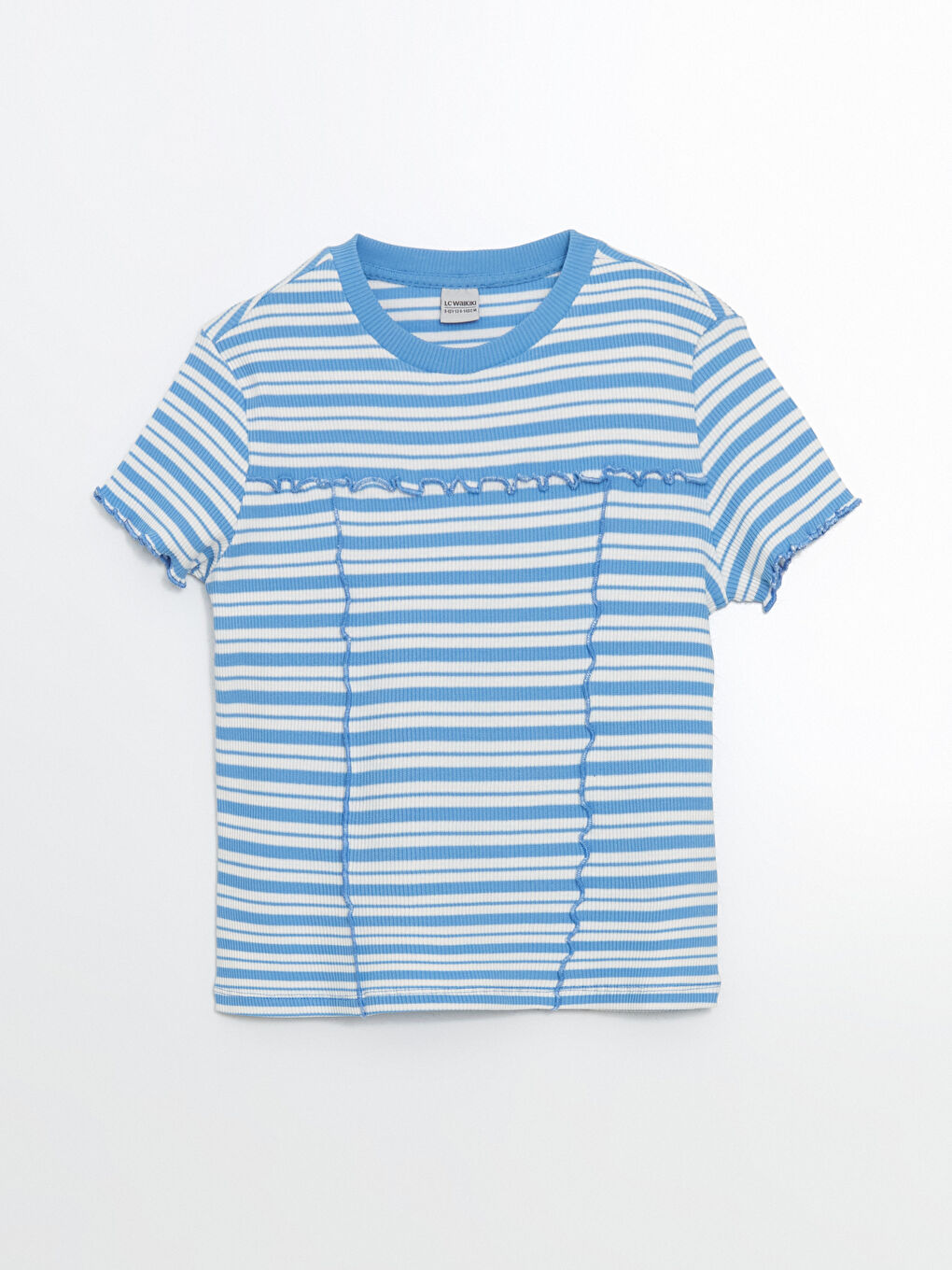 Crew Neck Girls Crop T-Shirt -S5BE49Z4-LEN