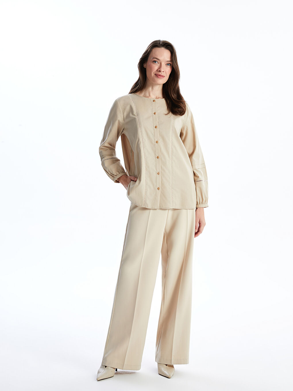 Regular Fit Embroidered Women's Shirt -S5BF11Z8-CWP