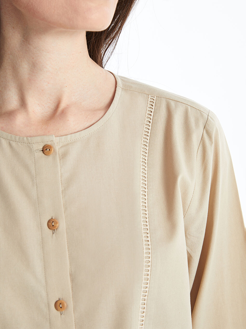 Regular Fit Embroidered Women's Shirt -S5BF11Z8-CWP