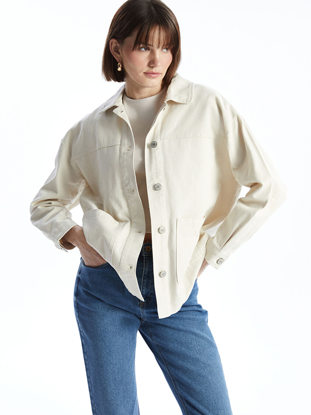 Oversize Women's Shirt Jacket -S5BF16Z8-Y0A