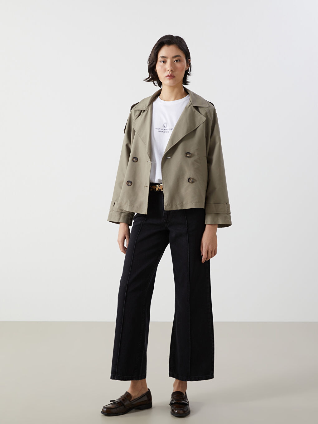 Jacket Collar Oversize Women's Trench Coat -S5BF23Z8-VF3