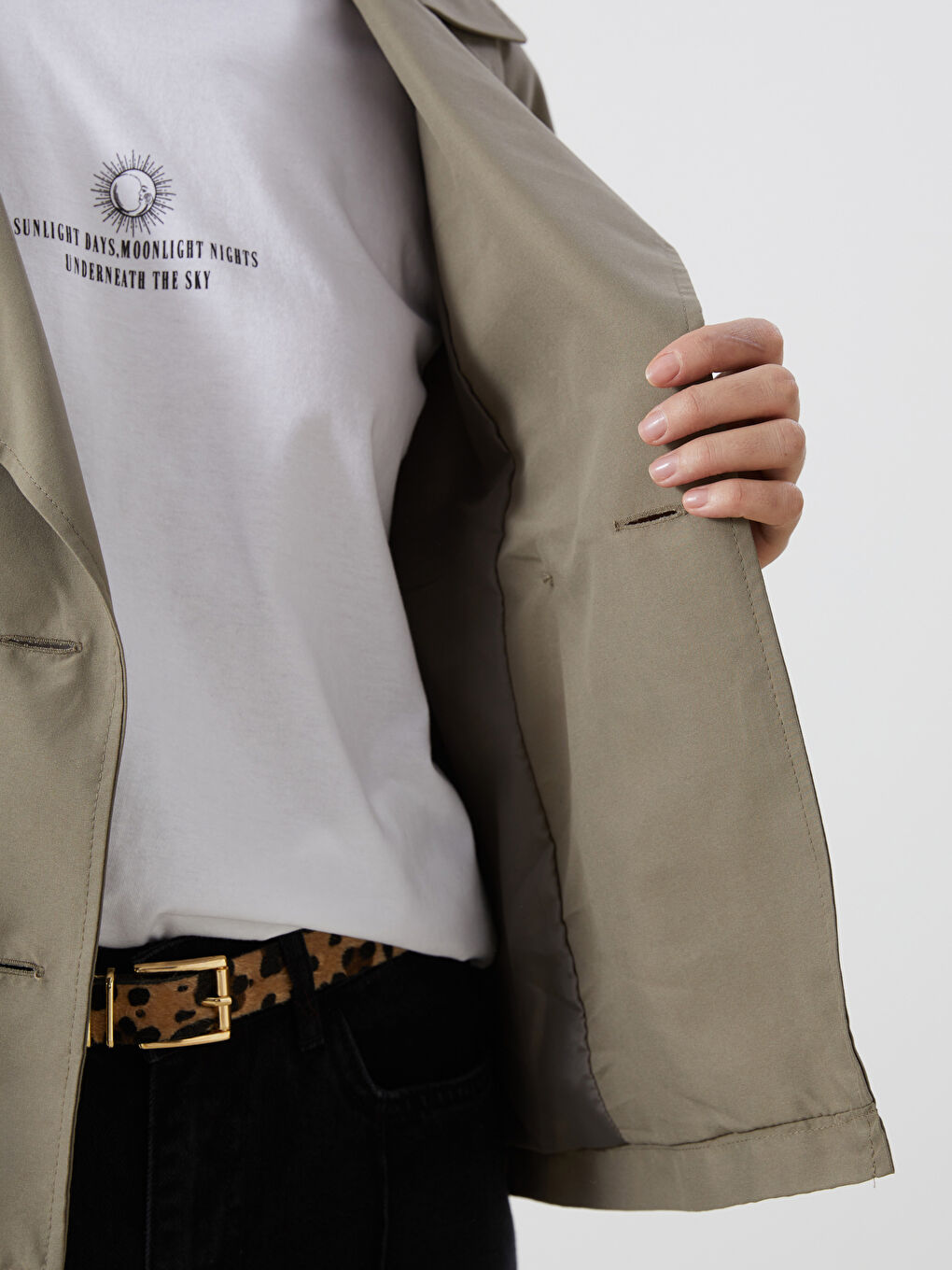 Jacket Collar Oversize Women's Trench Coat -S5BF23Z8-VF3