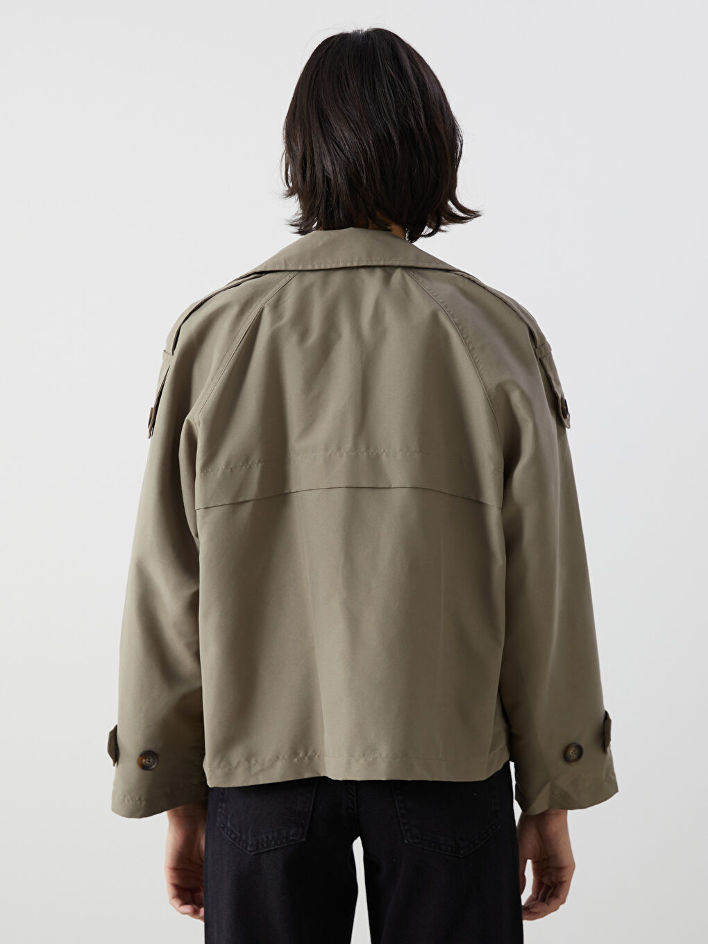 Jacket Collar Oversize Women's Trench Coat -S5BF23Z8-VF3