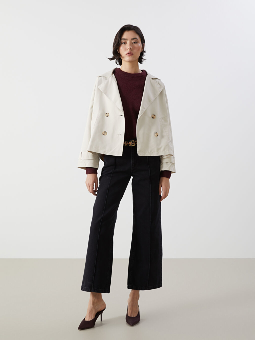 Jacket Collar Oversize Women's Trench Coat -S5BF23Z8-VZD