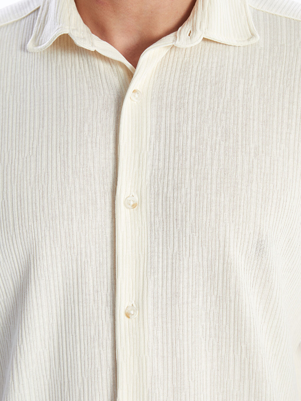 LCW Vision Regular Fit Short Sleeve Men's Textured Shirt -S5BF43Z8-RQH