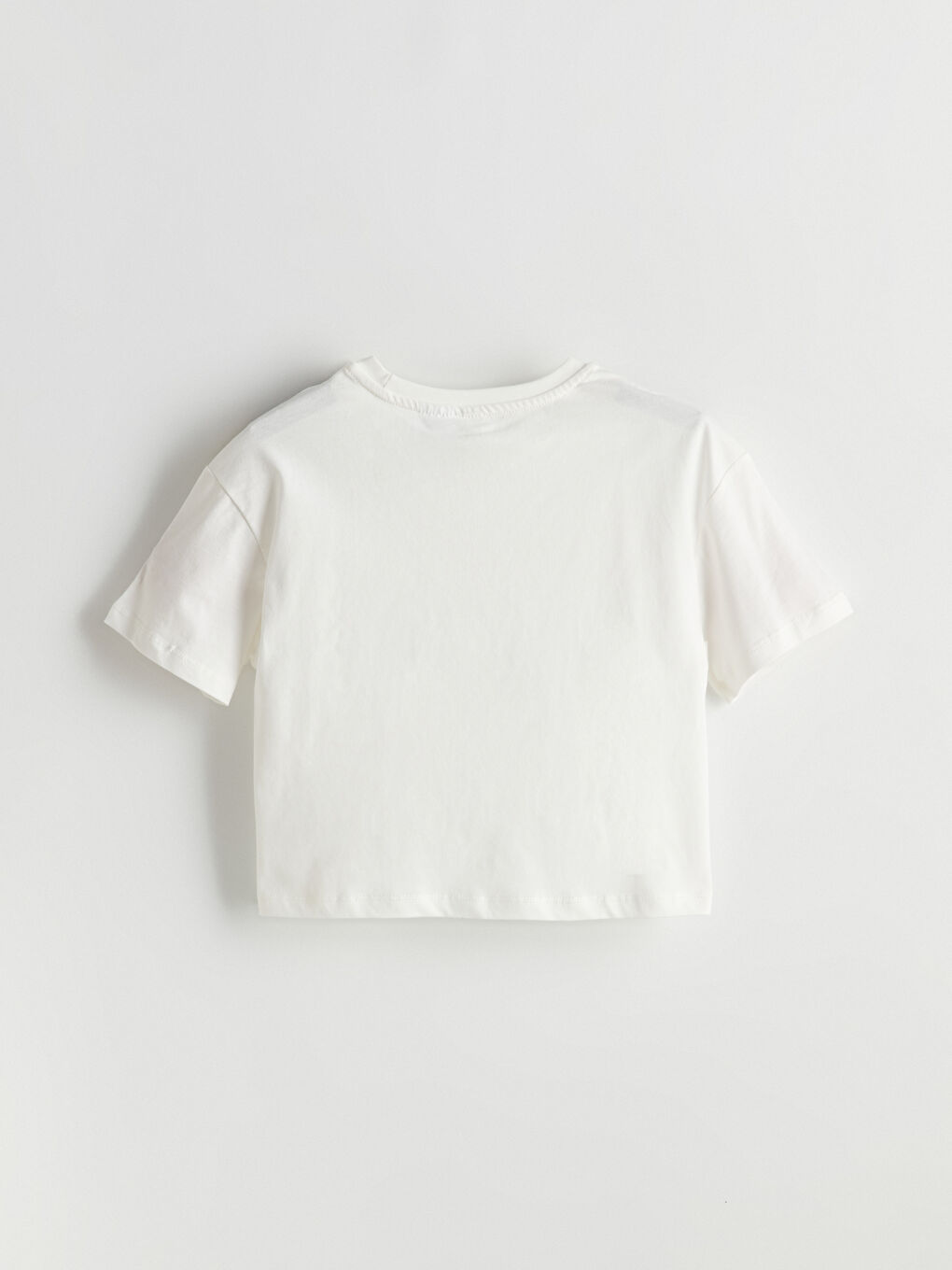 Ekru Bisiklet Yaka Kuromi Taşlı Kız Çocuk Tişört-1