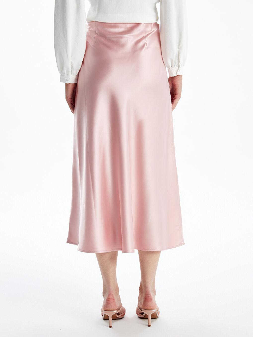 LCW Vision Standard Fit Plain Satin Women's Skirt -S5BG71Z8-G3G