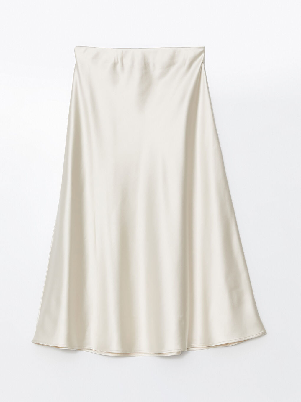 Standard Fit Plain Satin Women's Skirt -S5BG73Z8-FWM