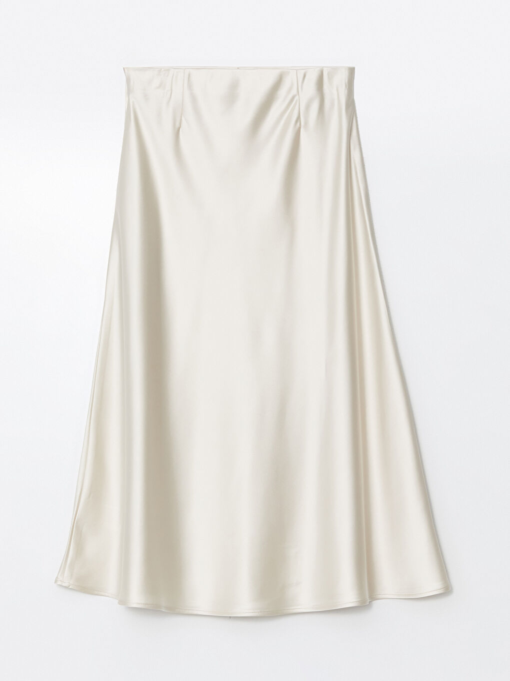 Standard Fit Plain Satin Women's Skirt -S5BG73Z8-FWM