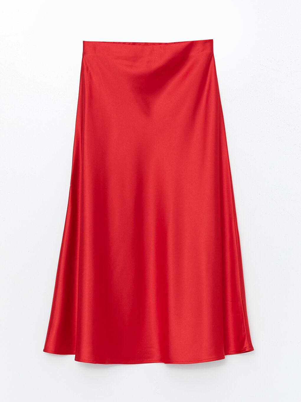 Standard Fit Plain Satin Women's Skirt -S5BG74Z8-KYV