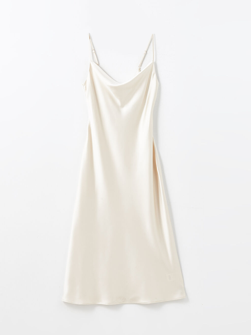 Cowl Neck Strappy Satin Women's Dress -S5BG80Z8-FUR