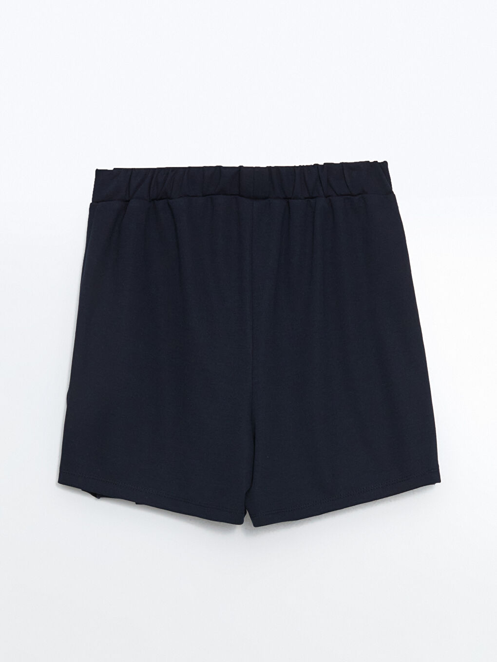 Lacivert Beli Lastikli Pileli Kız Çocuk Şort Etek-2