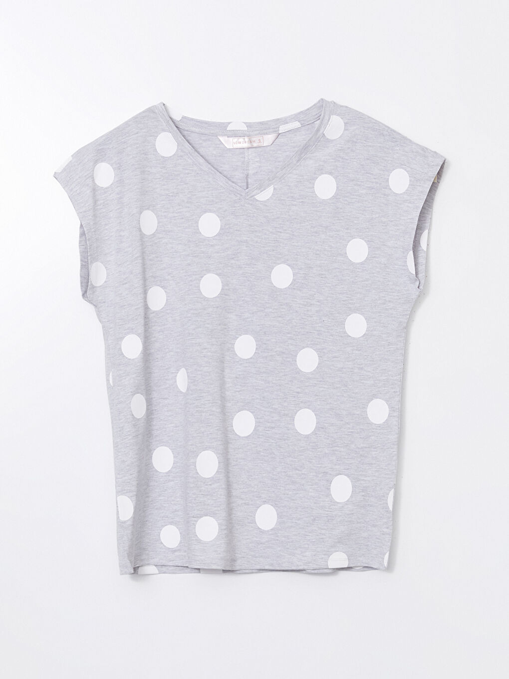 V-Neck Polka Dot Women’S Pajama Top -S5BG93Z8-998